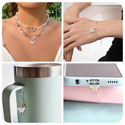 50Pcs 5 Colors Alloy Enamel Pendants&nbsp;ENAM-TA0003-61