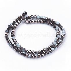 Electroplate Glass Faceted Rondelle Beads Strands&nbsp;EGLA-D020-3x2mm-04