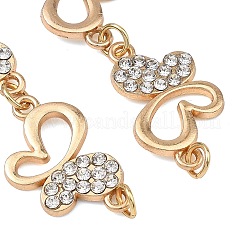 Alloy Crystal Rhinestone Hollow Butterfly Link Chain Bracelet Making&nbsp;AJEW-JB01648