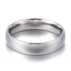 Non-Tarnish 304 Stainless Steel Flat Plain Band Rings&nbsp;STAS-I160-B-P