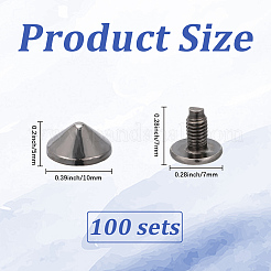 100Pcs Alloy Rivets&nbsp;FIND-GF0008-57B