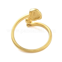 Round & Cloud Matte Brass Open Cuff Rings for Women&nbsp;RJEW-L120-005G