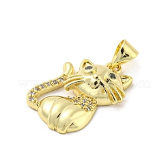 Brass Micro Pave Cubic Zirconia Pendants&nbsp;FIND-Z023-03A