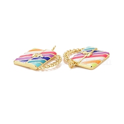 Rack Plating Brass Enamel Pendants&nbsp;KK-I689-12G