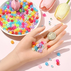 100Pcs Luminous Acrylic Beads&nbsp;KY-YW0001-88