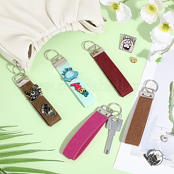 5Pcs 5 Colors Rectangle Felt Tab Blank Keychains&nbsp;KEYC-BC0001-24A