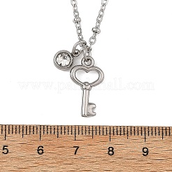 2Pcs 2 Styles 304 Stainless Steel Pendant Satellite Chain Necklaces&nbsp;NJEW-JN06495-02