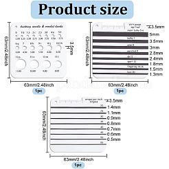 1Pc Acrylic Knitting Needle & Crochet Hook Gauge&nbsp;DIY-BC0006-90