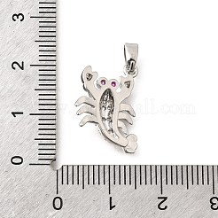 Brass Cubic Zirconia Pendants&nbsp;KK-B187-16P