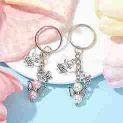 Angel Acrylic & Alloy Pendant Keychain&nbsp;KEYC-JKC00656