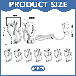 40Pcs 316 Stainless Steel Clip-on Earring Findings&nbsp;STAS-UN0063-37
