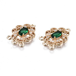 Brass Micro Pave Clear Cubic Zirconia Chandelier Component Links&nbsp;KK-S359-165-A02-RS