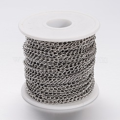 Tarnish Resistant 304 Stainless Steel Curb Chains&nbsp;CHS-K005-02P-0.8mm