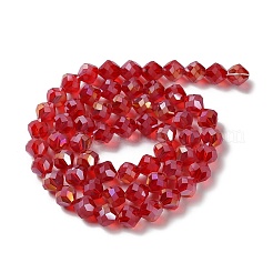 Electroplate Transparent Glass Beads Strands&nbsp;EGLA-I019-AB01