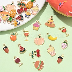 30Pcs 15 Styles Alloy Enamel Pendants&nbsp;ENAM-YW0005-29