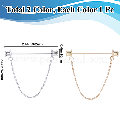 Zinc Alloy Hanging Chain Brooches&nbsp;FIND-GF0006-87C