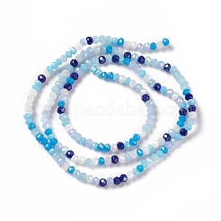 Electroplate Glass Beads Strands&nbsp;X-EGLA-S192-001A-B09