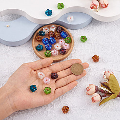 35Pcs 7 Colors Transparent Handmade Bumpy Lampwork Beads&nbsp;LAMP-BT0001-04