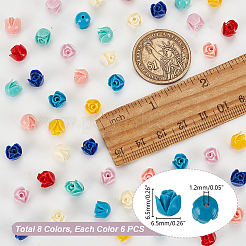 48pcs 8 colors Epoxy Resin Beads&nbsp;RESI-GA0001-28