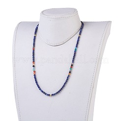 Natural Lapis Lazuli and Agate Beaded Necklaces&nbsp;NJEW-JN02241