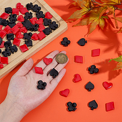 80Pcs 4 Styles Opaque Resin Cabochons&nbsp;RESI-SC0006-63