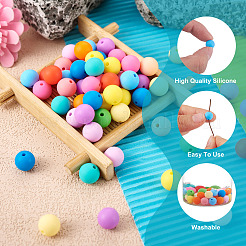 140Pcs 14 Colors Food Grade Eco-Friendly Silicone Beads&nbsp;SIL-TA0001-24