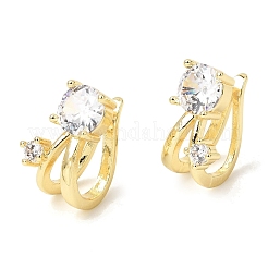 Brass Micro Pave Cubic Zirconia Cuff Earrings&nbsp;CU-CBAE7DF-36G