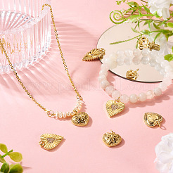 6Pcs 6 Styles Brass Pendants&nbsp;KK-TA0002-23