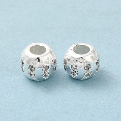 Rack Plating Brass Micro Pave Cubic Zirconia Beads&nbsp;KK-F866-06S