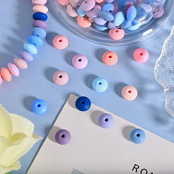 180Pcs 12 Colors Rondelle Food Grade Eco-Friendly Silicone Abacus Beads&nbsp;SIL-CA0003-18