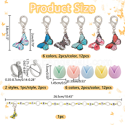 35Pcs Butterfly & Flower DIY Knitting Tool Sets&nbsp;HJEW-NB00055