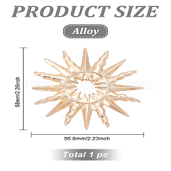 1Pc Sun Alloy Brooches for Backpack Clothes&nbsp;JEWB-LP0001-08