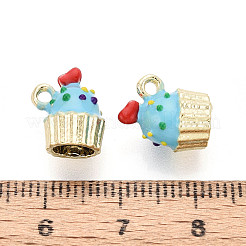 Rack Plating Alloy Enamel Charms&nbsp;PALLOY-N181-26KCG-01