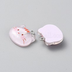 Transparent Resin Pendants for Hairpin Accessories&nbsp;RESI-WH0081-02B