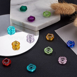 180Pcs 9 Colors Transparent Resin European Beads&nbsp;RPDL-MP0001-02