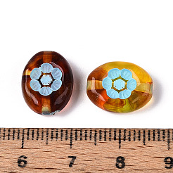 Painted Transparent Acrylic Beads&nbsp;OACR-T029-03F
