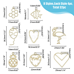 32Pcs 8 Style Rack Plating Alloy Pendants&nbsp;FIND-FH0007-75