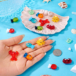 16Pcs 8 Styles Bumpy Glass Beads Strands&nbsp;LAMP-TA0001-85