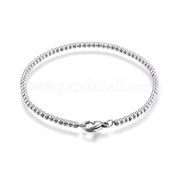 Tarnish Resistant 304 Stainless Steel Ball Chain Bracelets&nbsp;STAS-J023-10P