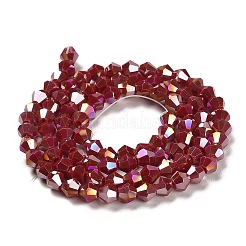 Opaque Solid Color Electroplate Glass Beads Strands&nbsp;LS-EGLA-A039-P4mm-B01