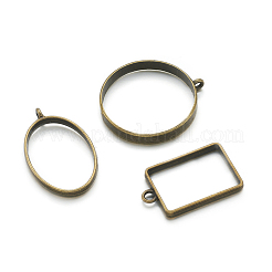 Alloy Open Back Bezel Big Pendants&nbsp;PALLOY-TA0001-26AB
