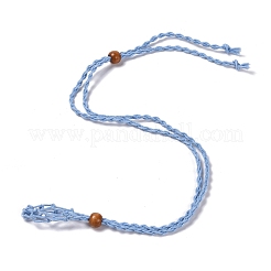 2 Colors 2PCS Adjustable Braided Waxed Cord Macrame Pouch Necklace Making&nbsp;MAK-PH0004-29