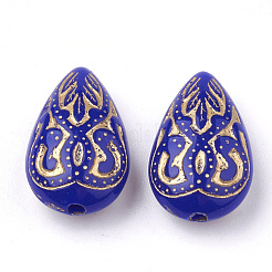Teardrop Plating Acrylic Beads&nbsp;PACR-Q102-151D