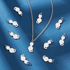 20Pcs 201 Stainless Steel Kitten Pendants&nbsp;STAS-UN0035-50