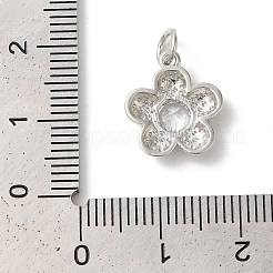 Rack Plating Brass Clear Cubic Zirconia Pendants&nbsp;KK-Z056-22P