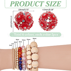 12Pcs 6 Colors Handmade Polymer Clay Beads&nbsp;CLAY-PH0002-10