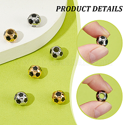 6Pcs 2 Colors 304 Stainless Steel European Beads&nbsp;OPDL-UN0001-07