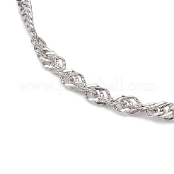 304 Stainless Steel Singapore Chain Slider Bracelet Making&nbsp;AJEW-JB01328-02