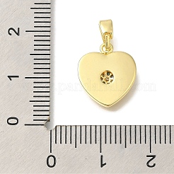 Brass Micro Pave Cubic Zirconia and Shell Pendants&nbsp;KK-K388-77G-02