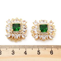 Brass Micro Pave Cubic Zirconia Magnetic Clasps&nbsp;KK-C066-06G